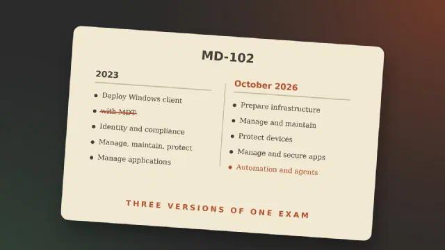 MD-102 Old vs New Exam
