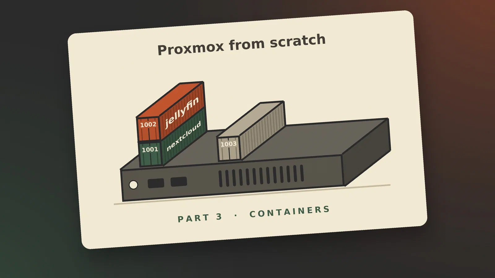 Setting up an LXC container in Proxmox